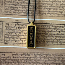 Hand-Painted Six-Syllable Mantra Thangka Pendant - Tibetan Spiritual Jewelry