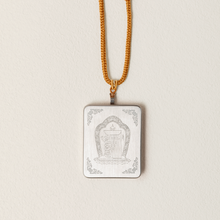 Auspicious Rainbow Thangka Pendant - Hand-Painted Silver / Titanium Jewelry